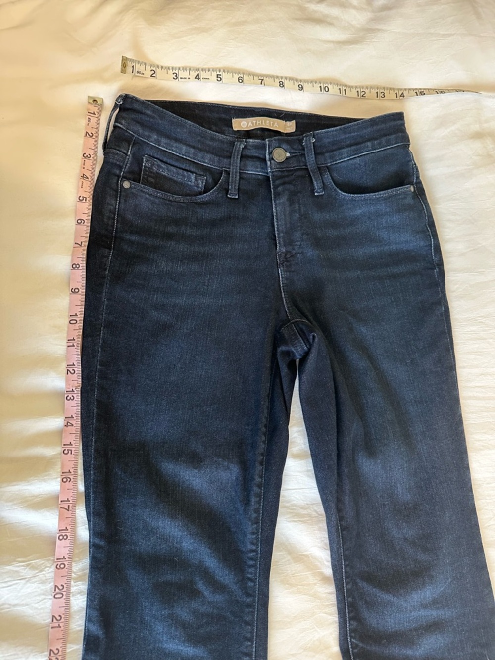 Athleta Dark Wash Skinny Jeans - Size 6P - Picture 2 of 6